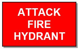 Attack fire hydrant signage