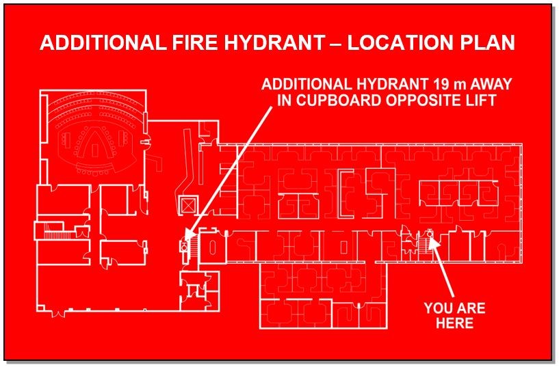 Additional fire hydrant - Location plan signage