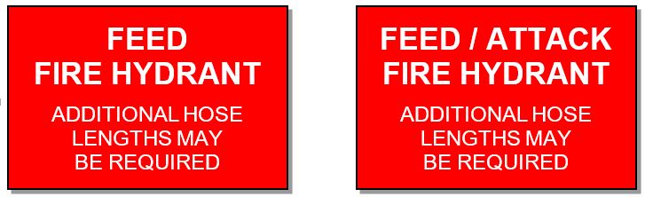 Feed hydrant signage